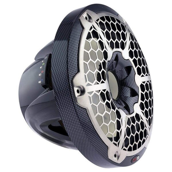 Main product image for DS18 CF-10SUB 10" Hydro Marine Subwoofer Black Carbon Fiber with RGB LEDs 4 Ohm294-8104